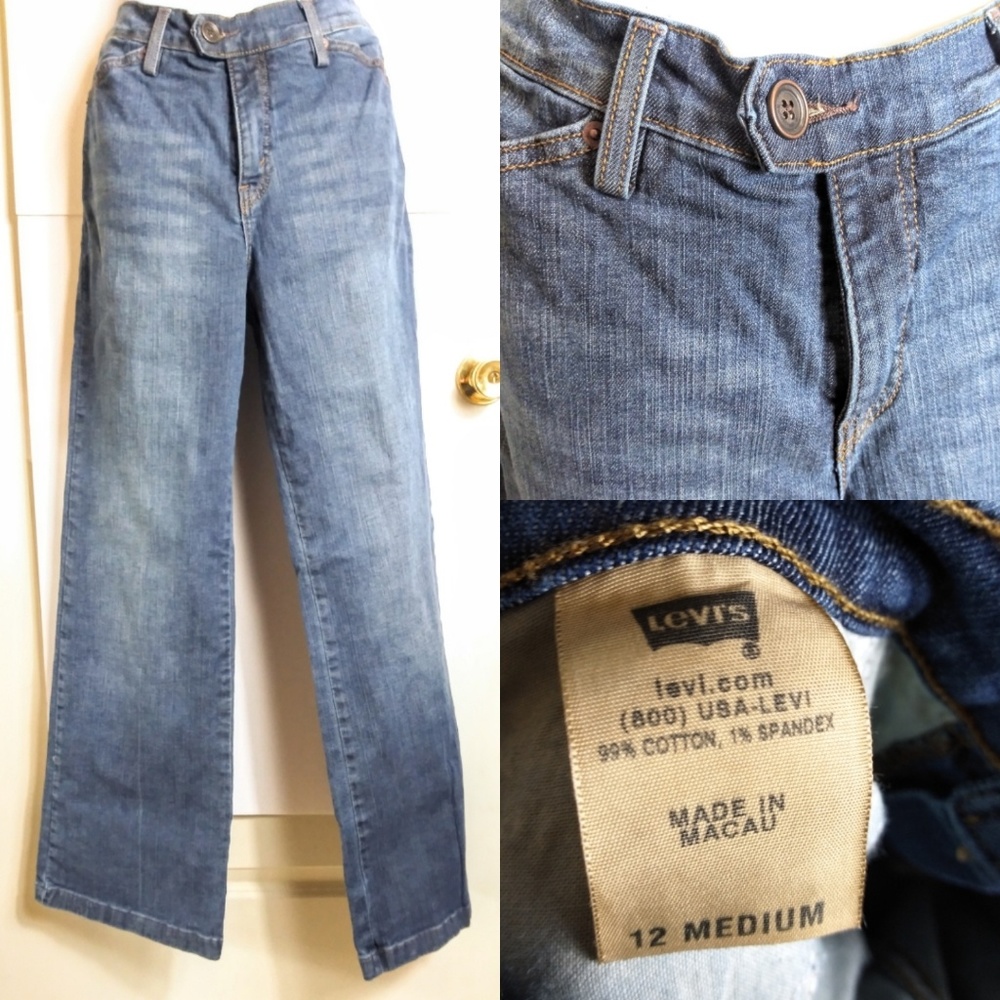 Levi's perfectly slimming sz 12 flare jeans